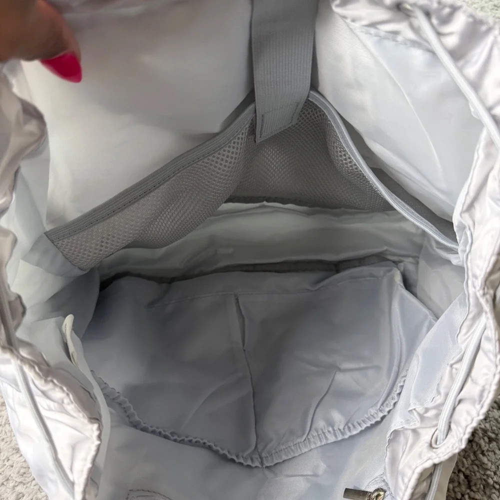 Blogilates Mini Backpack Blue Haze NWT Pillow Soft Bungee 7 Pocket Target